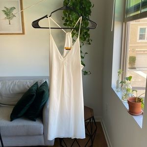 alice + olivia 100% silk White Halter Dress